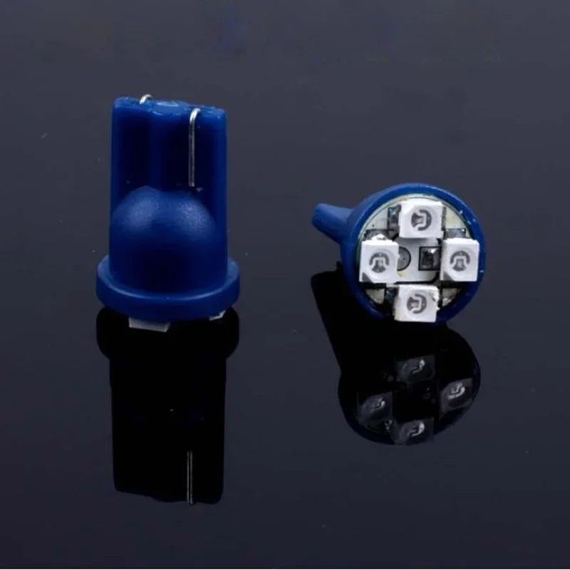 

Новый 10 шт./компл. автомобильный светильник T10 4SMD 1210 светодиодный клиновой светильник для приборной панели, датчик кластера, синий светодиодный светильник, автомобильный светильник для чтения