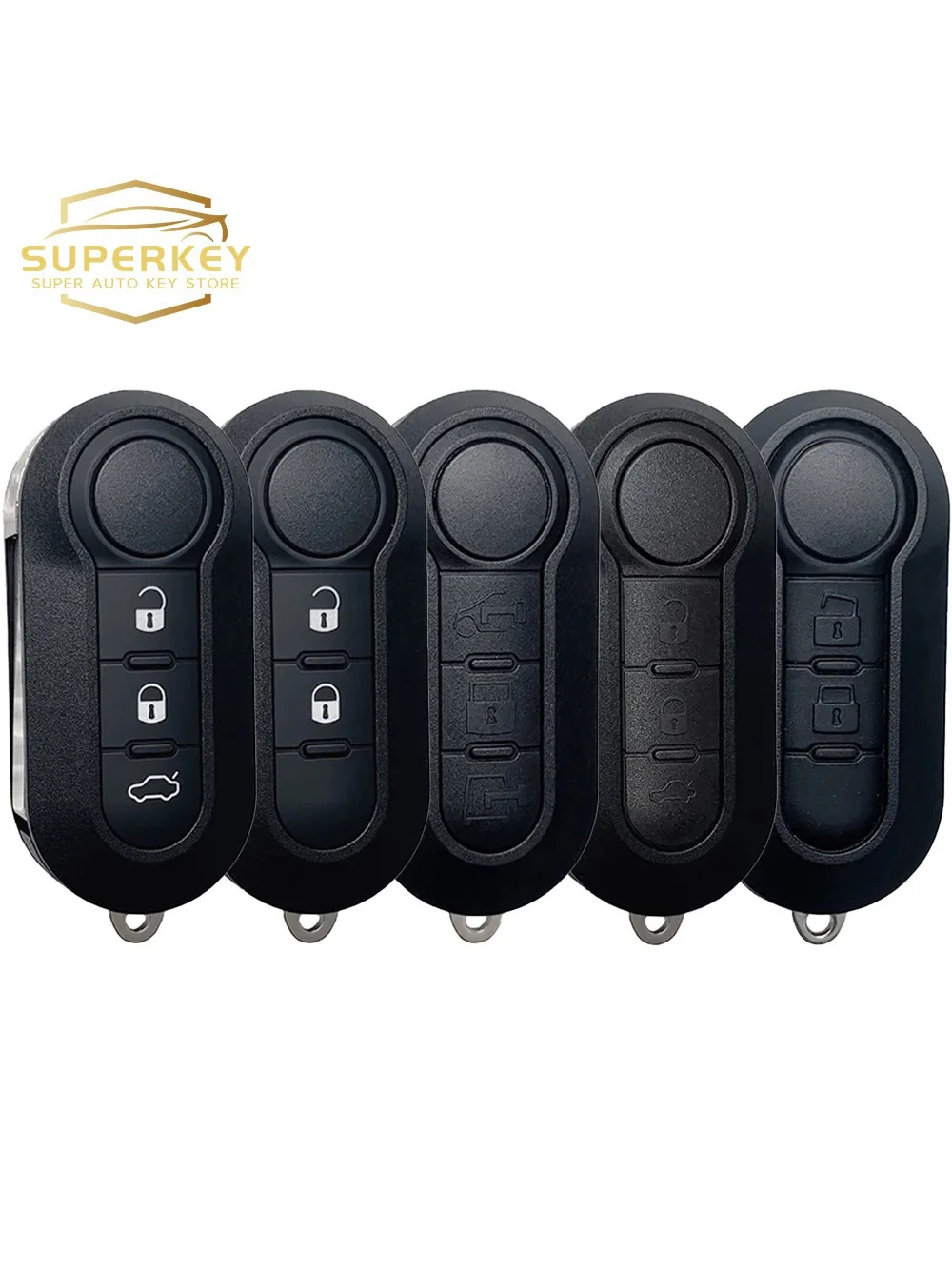 SUPERKEY-Coque de clé de voiture pliante à lame rabattable pour Fiat, 500, Doblo, Bravo, Ducato, Qubo, Grande Punto, SIP22, 2/3 boutons