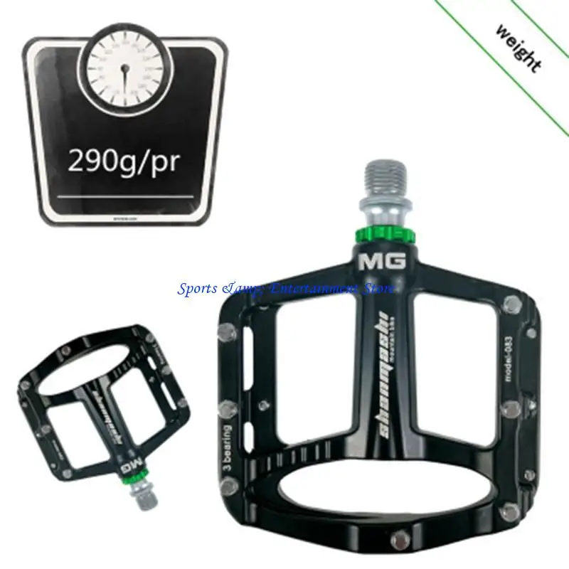 

G7NF 1 Pair Road Mountain Bike Ultralight Non-slip Flat Pedals Magnesium Alloy 3 Bearings Pedal MTB Cycling