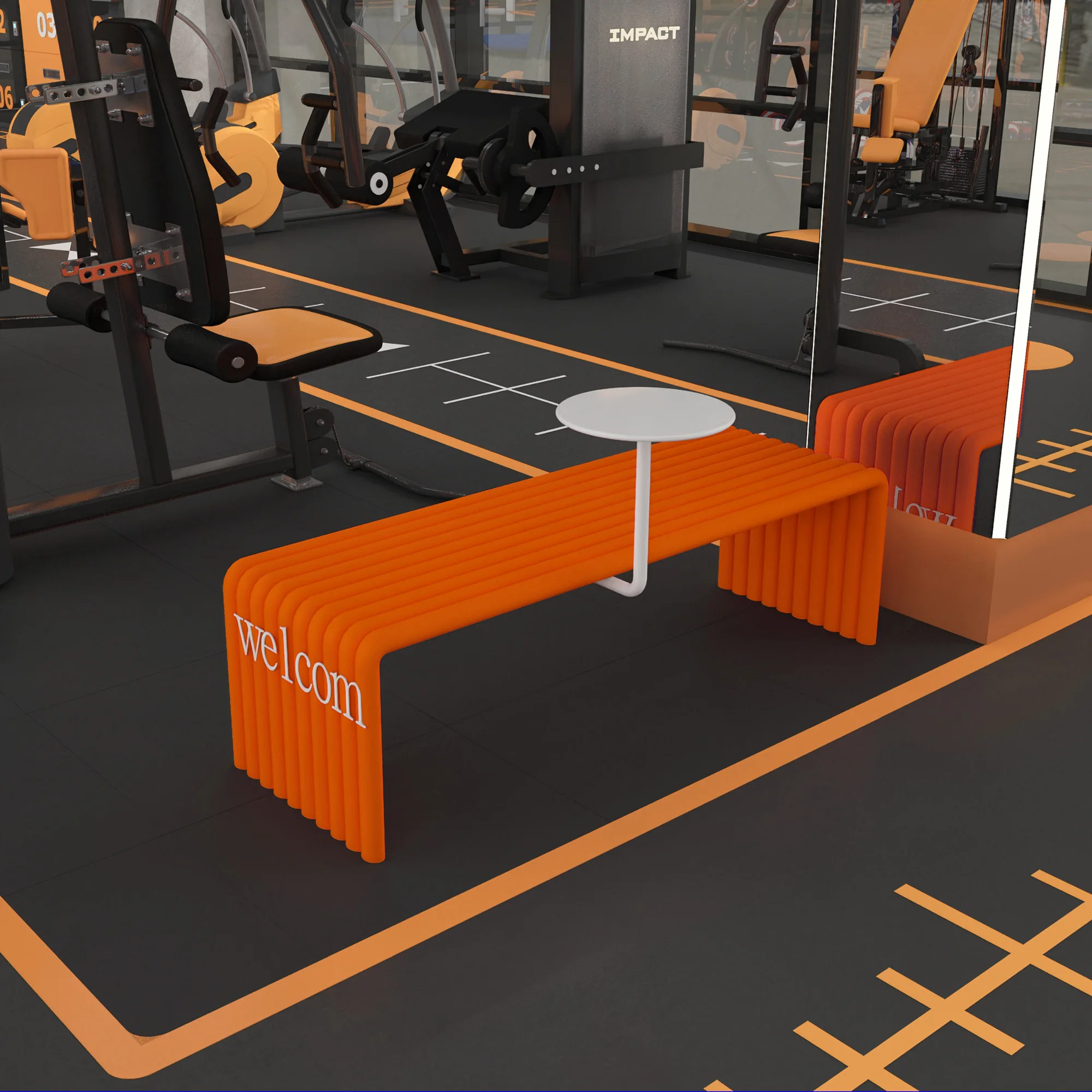 

Ins Korea, Outdoor Bench Park Bench Milk Tea Coffee Shop Gym Rest Stool Shopping Mall Iron Seat Chair