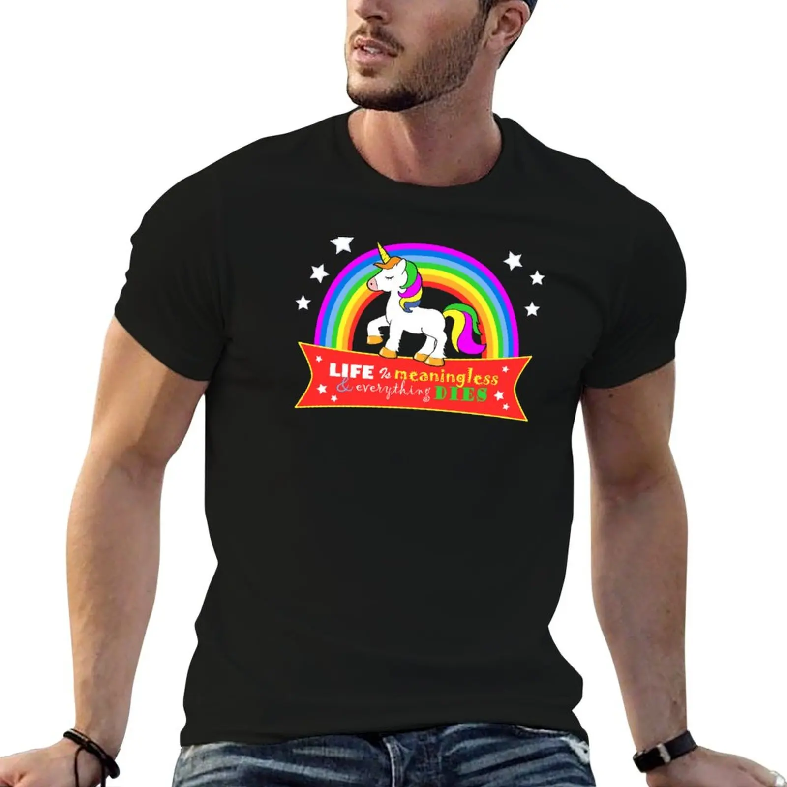 T-shirt Life is Meaningless & Everything Dies, coupe confortable, grande taille