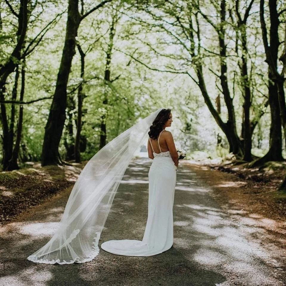 Voile de mariée en dentelle, élégant, avec peigne, blanc ivoire, 3 mètres, de haute qualité, une couche, accessoires de mariage