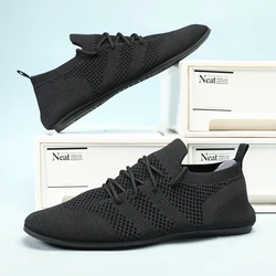 Lightweight Men Casual Shoes Breathable Women's Vulcanized Shoes Outdoor Soft Men's Loafers Mesh Driving Footwear Lace Up 36-47