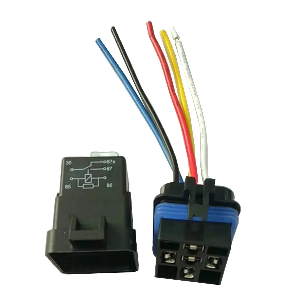 

12V 40A 5 Pin Waterproof Relay with Wire Harness for Automotive Control System Car Anti Theft GPS Cut Off Conversion Circuit