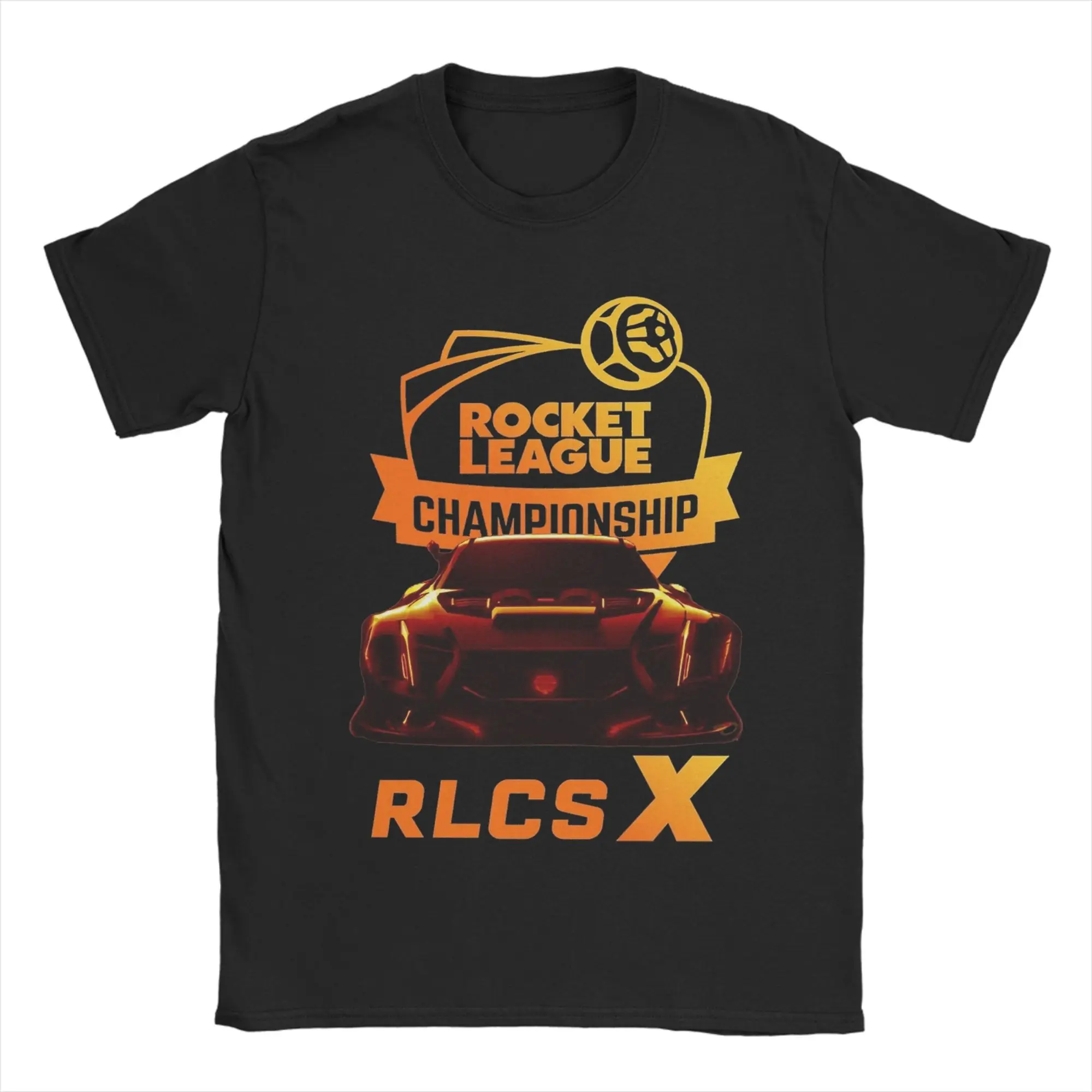 Rlcs Rocket League T-Shirts Men  Vintage Cotton Tees Round Collar Short Sleeve T Shirt Classic Clothing