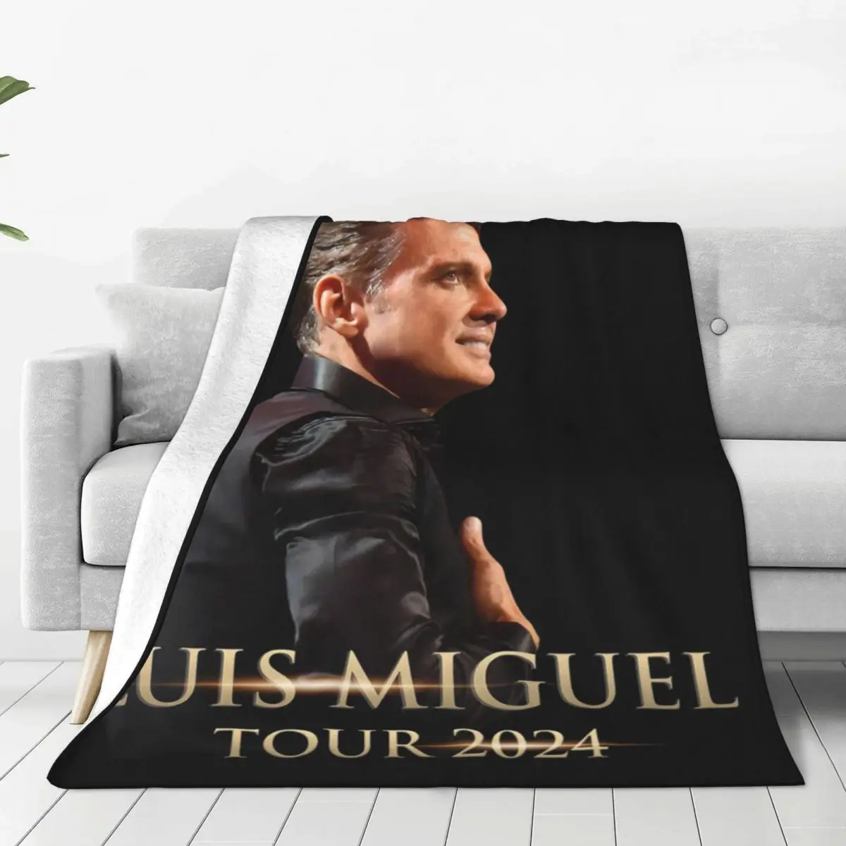 Luis Miguel Tour 2024 Throw Blanket Flannel Sofa Mucisian Hip Hop Throw Blanket Relax Soft for Car Bedspreads