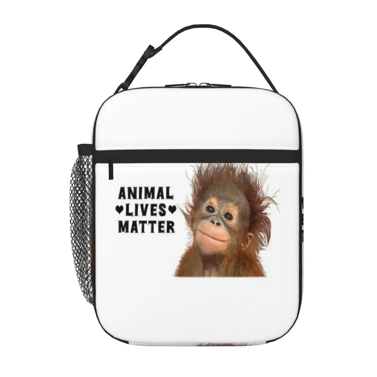 Bestselling Baby Orangutan Animal Lives Matter Minimal Decoration Nylon Lunch Bag Office Lunch Waterproof Lunch Bag