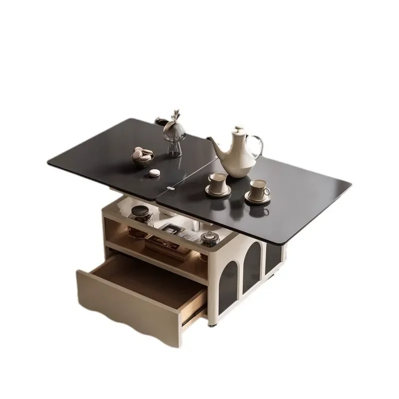 

Italian minimalist lifting coffee table, foldable living room for home use, movable sofa side table, modern simple small
