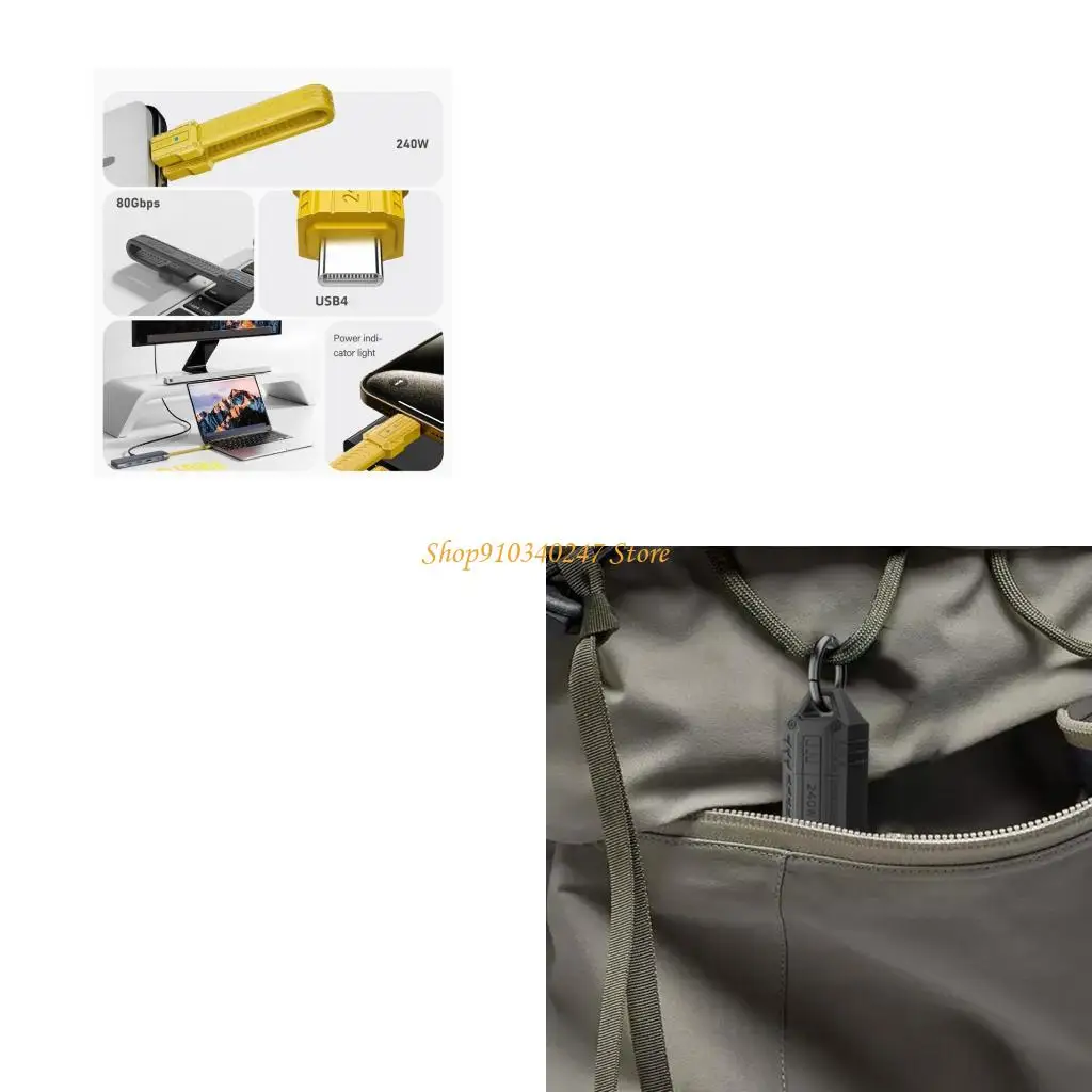 

Q22A USB4.0 Тип C Тип C Кабель 240 Вт Быстрая зарядка Передача данных 80 Гбит/с