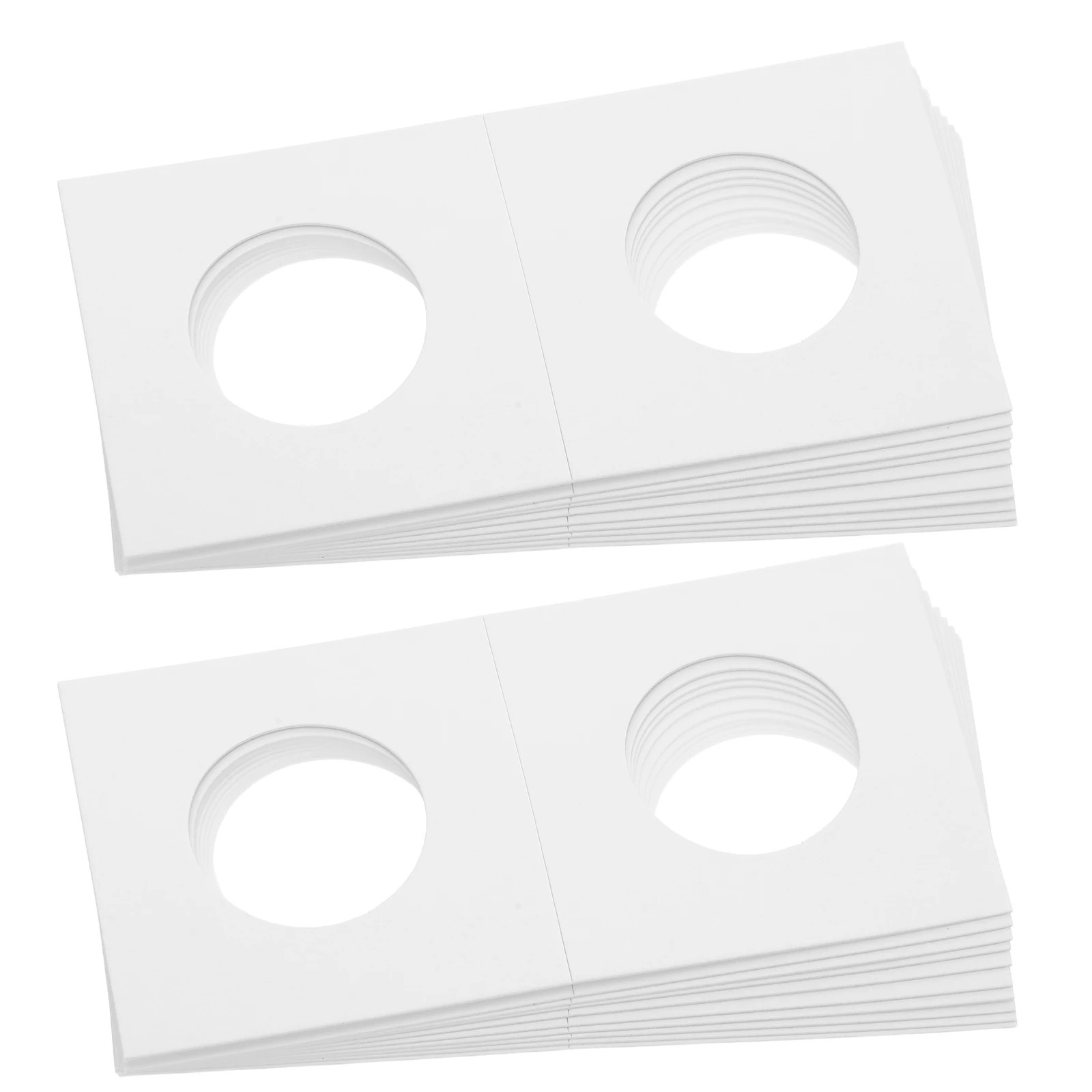 

150 Pcs Coin Collection Cardboard Clip Sleeves Collectors Protector Display Flips