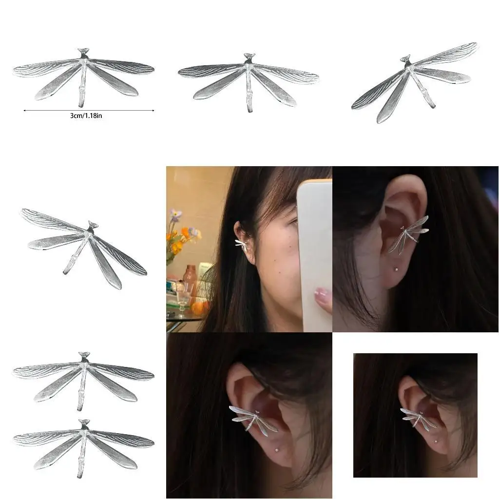Dragonflies Ear Accessory Autumn Winter Collection Alloy Craftsmanship Ear Bone Earrings Accessories Gift For Her
