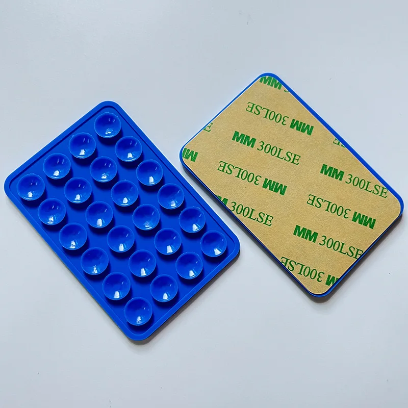 Doppelseitiges Silikon-Saugpad für Handyhalterung, Saugnapf mit Klebstoffrückseite, Silikon-Gummi-Saugpad für Fixierpads