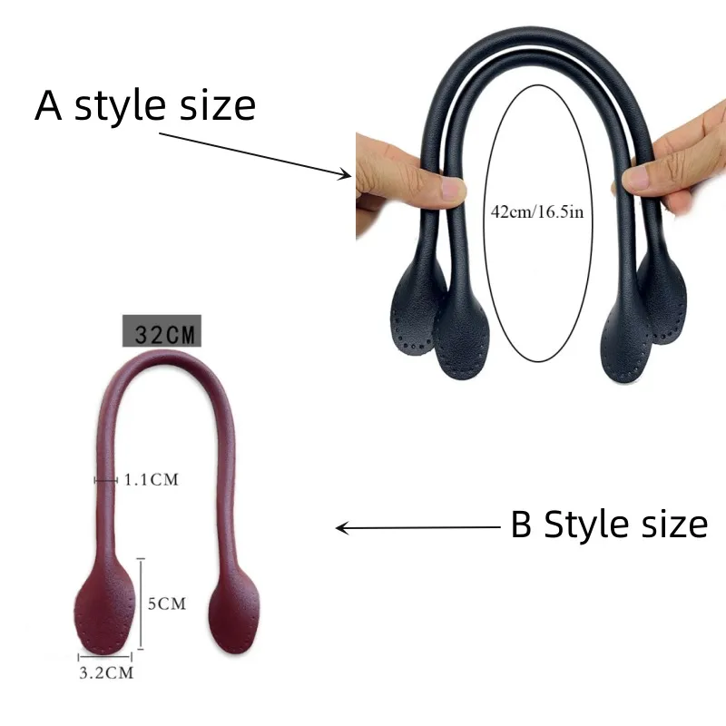 1 Pair PU Leather Bag Belt Detachable Handbag Band Handle Shoulder Bag Strap Band Gift Box Handle DIY Bag Accessories