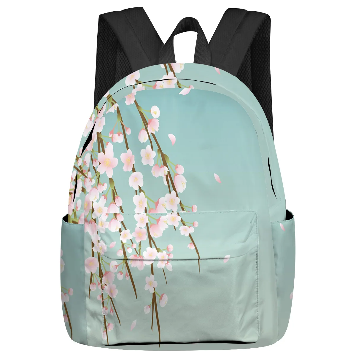 Cherry Blossom Buds Pink Student School Bags Laptop Custom Backpack For Men Women Female Travel Mochila