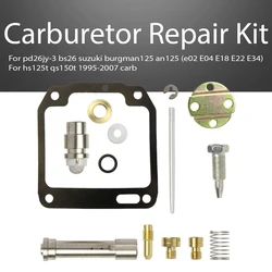 Carburetor Repair Kit For pd26jy-3 bs26 burgman125 an125 (e02 E04 E18 E22 E34) hs125t qs150t 1995-2007 carb