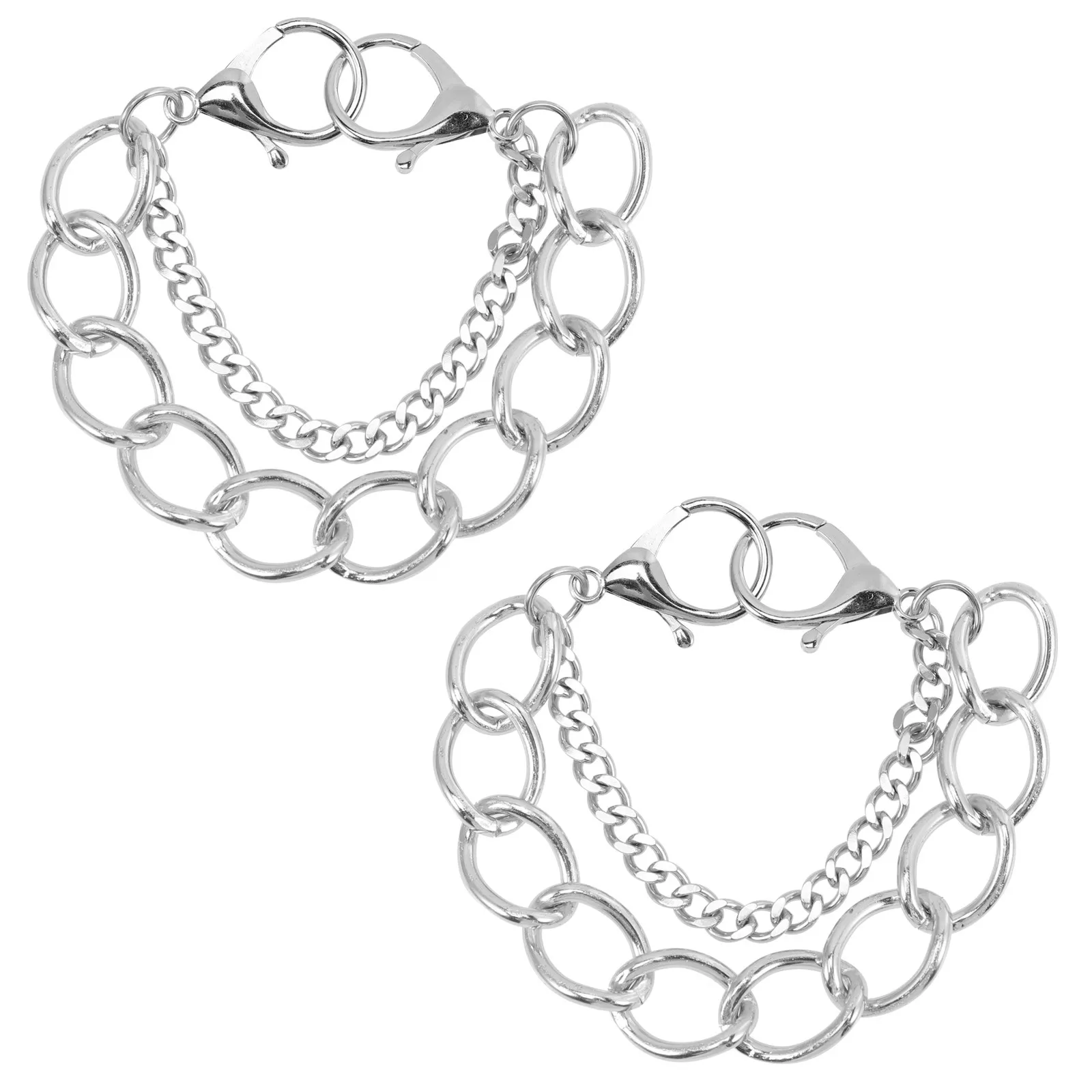 

2Pcs Metal Shoe Chains Punk Style Shoe Charms Decorative Chains for Shoes Lightweight Durable Shoes Charms for Men