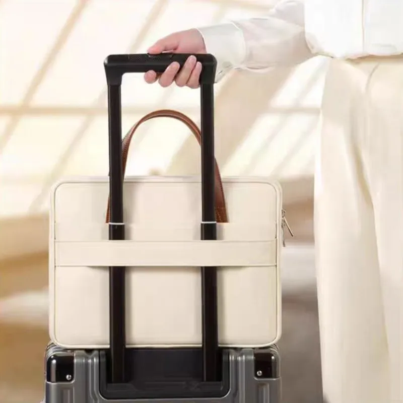 Ins kaki Simple sac pour ordinateur portable femmes antichoc IPad MacBook Air Pro 14 15 16 pouces étanche pochette pour ordinateur portable porte-documents