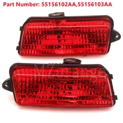 Rear Bumper Reflector Light For Jeep Grand Cherokee 2005-2009 Brake Turn Signal  Stop Tail LightFog Lamp NO Bulb Car Accessories