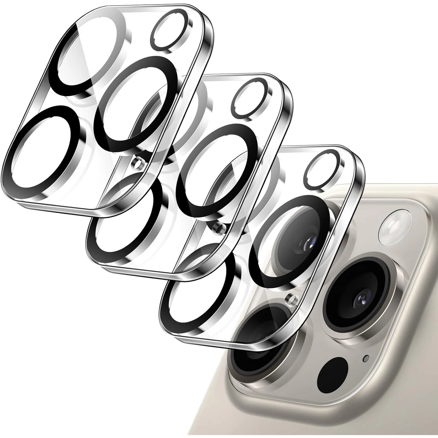 2/4Pcs 9H For iPhone 16 Pro /16 Pro Max HD Lens Protector film
