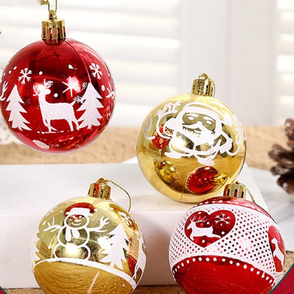 Christmas Present Anniversaries Decorative Christmas Balls Christmas Tree Decorations 4 Different Styles 6cm Diameter