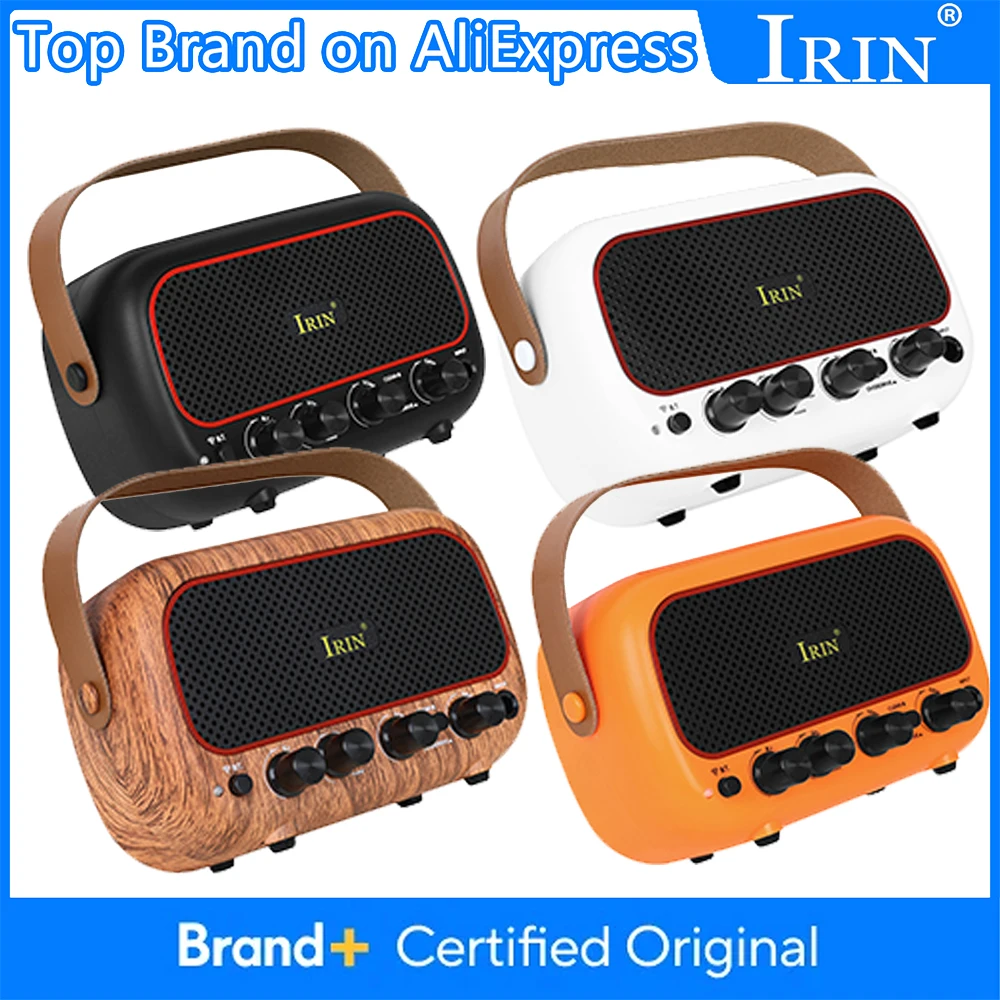 

Электрогитарный усилитель IRIN с Bluetooth-колонкой, 7 часами автономной работы и множеством звуковых эффектов для бесшумных тренировок.