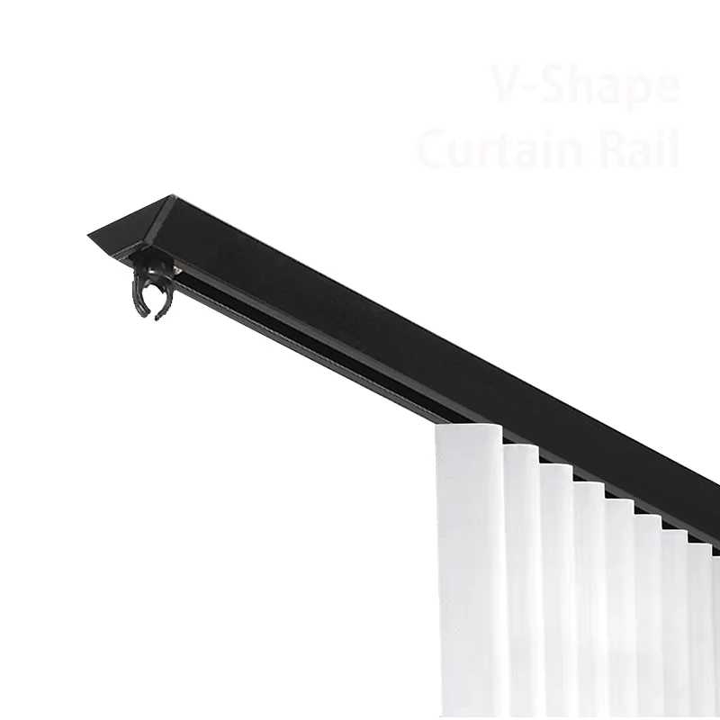 

Современный свободный потолочный алюминиевый V-образный кронштейн для карнизов, сплав, волнистая карнизная рейка, аксессуары для оконных штор