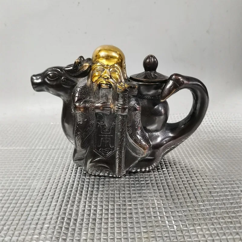 Gilt Bronze Shouxing Pot, Home Decorative Craft, Antique Replica