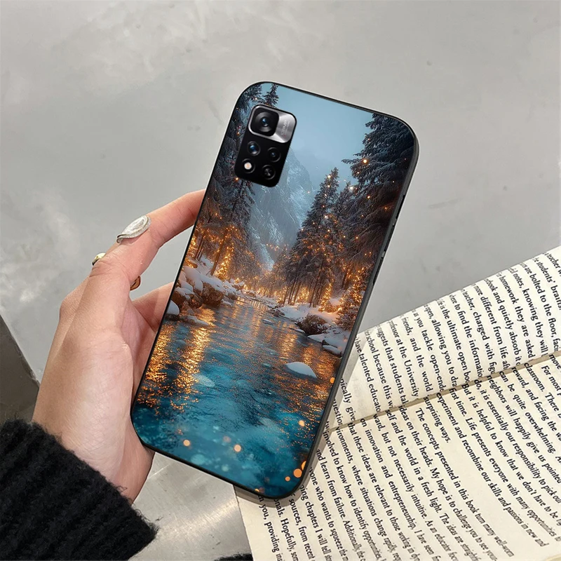 

Winter Christmas snowflake Funda Phone Case For Xiaomi Redmi note 14 Pro 14 13 12 11 10 Pro 14S 12S 11S Redmi 14C 13C 10