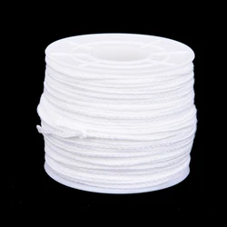 1Pcs White 61m X 2.5mm Spool Of Cotton Square Braid Candle Wicks Core For Candle Making