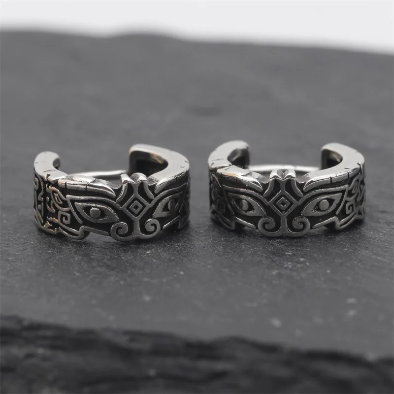 Retro Gluttonous Beast Earrings For Men Jewelry Lucky Personalized Totems Ear Buckles Male Party Accessorpes