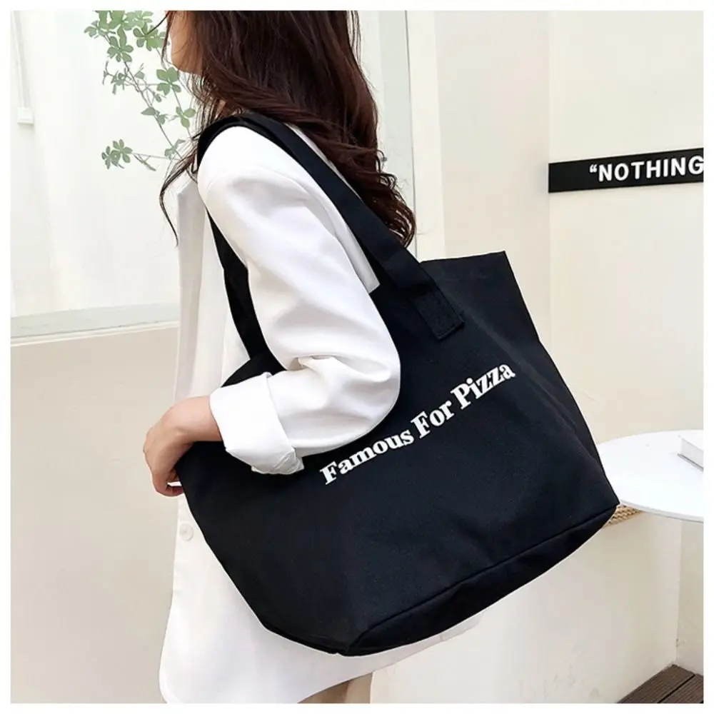 Large Capacity Canvas Tote Bags for Work Commuting Carrying Bag College Style Student Outfit Book Shoulder Bag