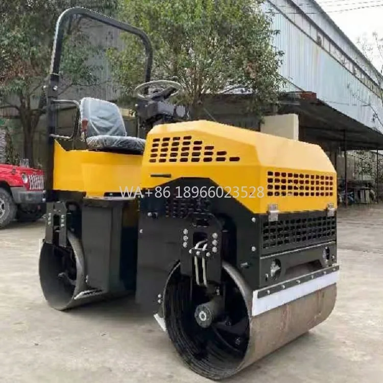 Manufacturer Factory Price THD1000 Mini Low Fuel Concrete Road Roller Hydraulic Roller Compactor for Exporting