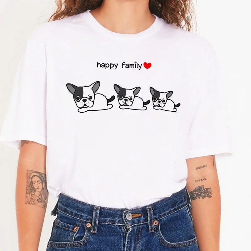 

Cute Dog Tshirt Women New Cartoon Dog Print Short Sleeve T-shirt INS Wind Tops Graphic T Shirts Harajuku Women Clothes