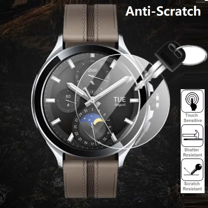 5 قطع واقي شاشة للساعة الذكية لساعة XIAOMI Watch 2 Pro من الزجاج المقسى المضاد للخدش HD طبقة رقيقة واقية شفافة