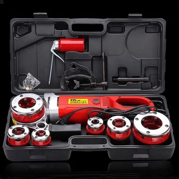 Hand Held Electric Threading Machine Fire Pipe Stranding Tool Multi Functional Site Threading Equipment