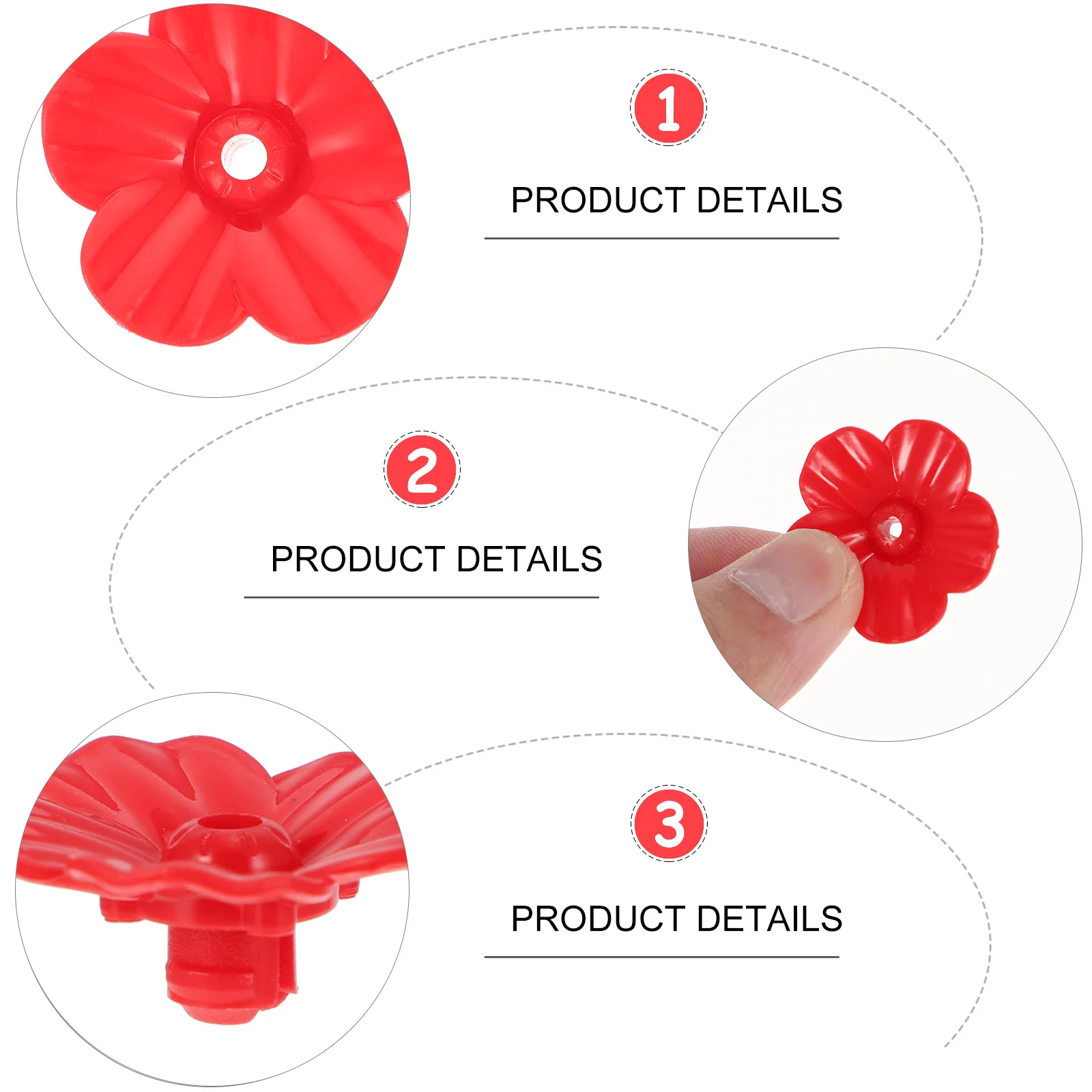 

18Pcs Creative Hummingbird Feeder Bird Feeding Tool Plastic Materials Unique Design Durable Structure Comfortable Eating