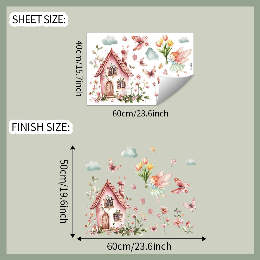 Petite maison de rêve de dessin animé, chambre à coucher de fleurs, salon, fond de maison, embelliss