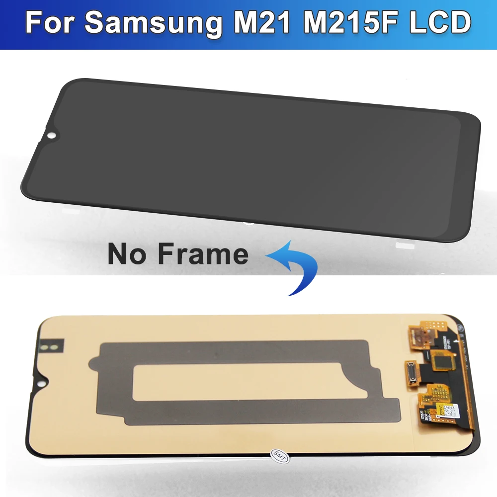 6.4'' Super AMOLED M21 Display, for Samsung Galaxy M21 M215 M215F M215F/DS Lcd Display Touch Screen Digitizer Assembly Parts