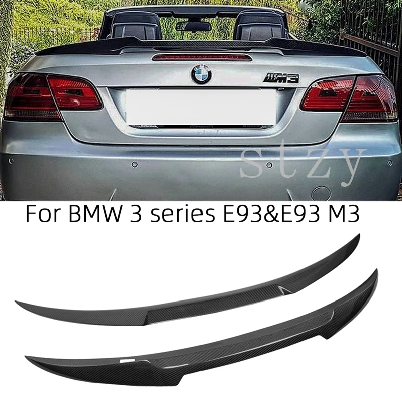 

Glossy Black/Carbon Fiber Look Car Rear Trunk Spoiler Lip M4 Style Rear Wing Spoiler For BMW E93 335i M3 CONVERTIBLE 2007-2013
