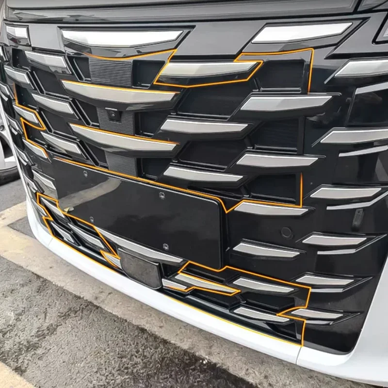 Car Modify Front Buckle Insect Proof Net Auto Front Bumper Center Intake Grille Cover Accessory For BYD M9 2025-Present