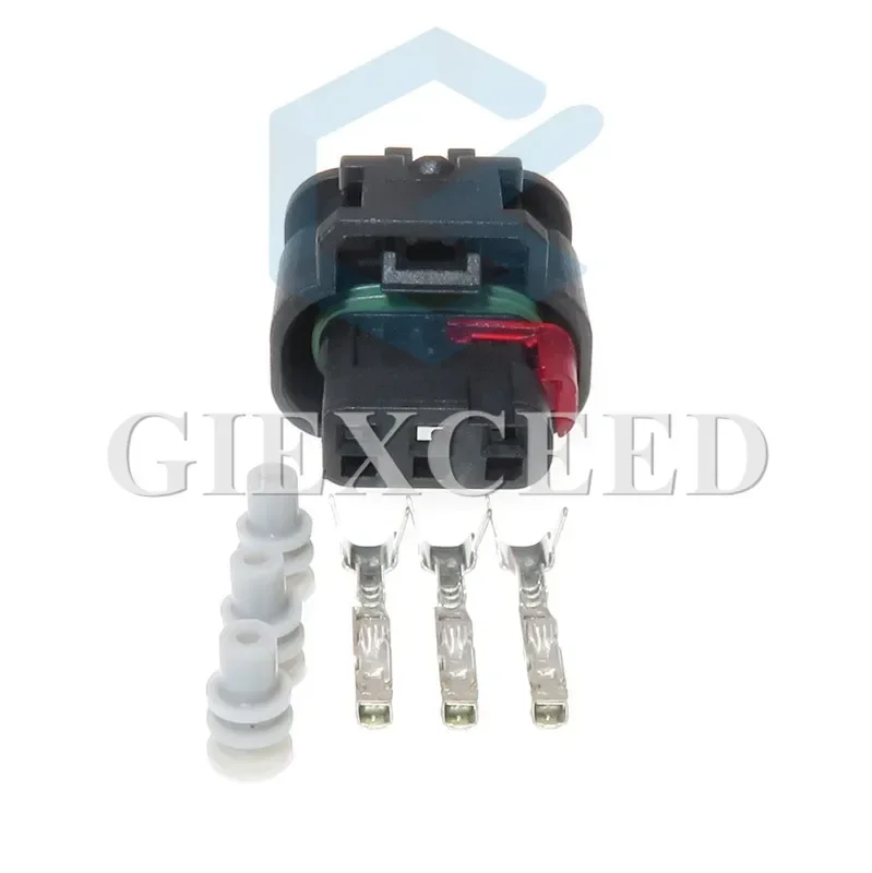 2 Sets 3 Pin AC Assembly 1488991-1 Auto Reversing Radar Probe Cable Socket Waterproof Female Wire Plug For Ford Land Rover