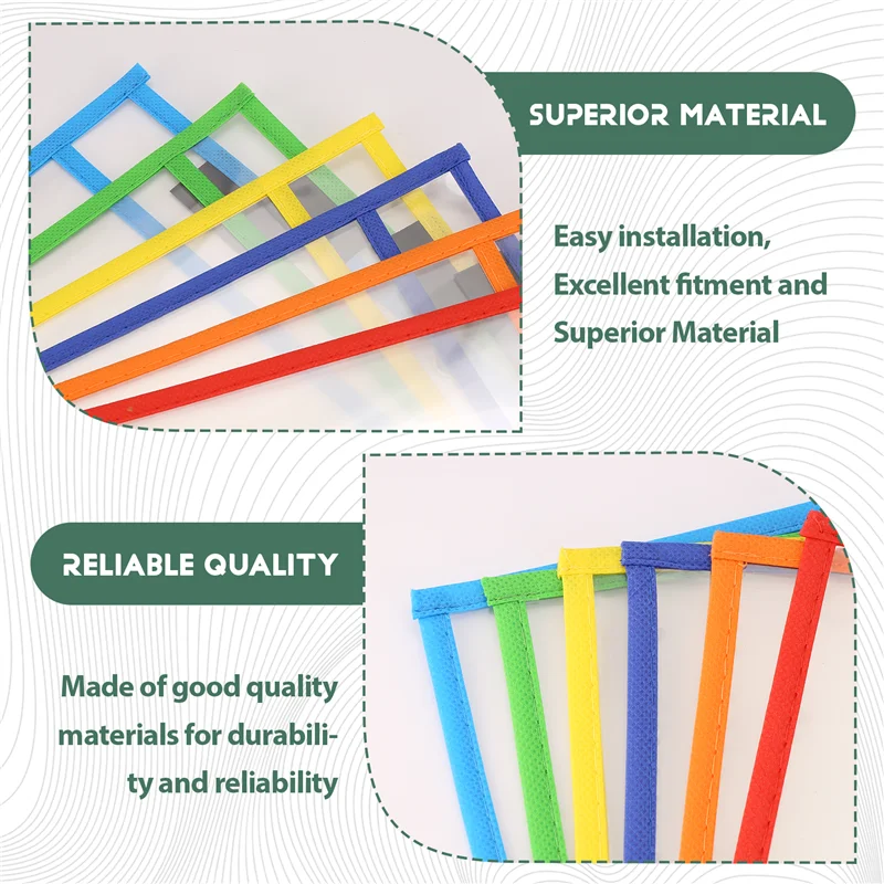 

Efficient Reusable Dry Erase Pockets, 6 Pack Reusable Dry Erase Sleeves, Assorted Colors Sheet Protector, Dry Erase Pocket Sleev