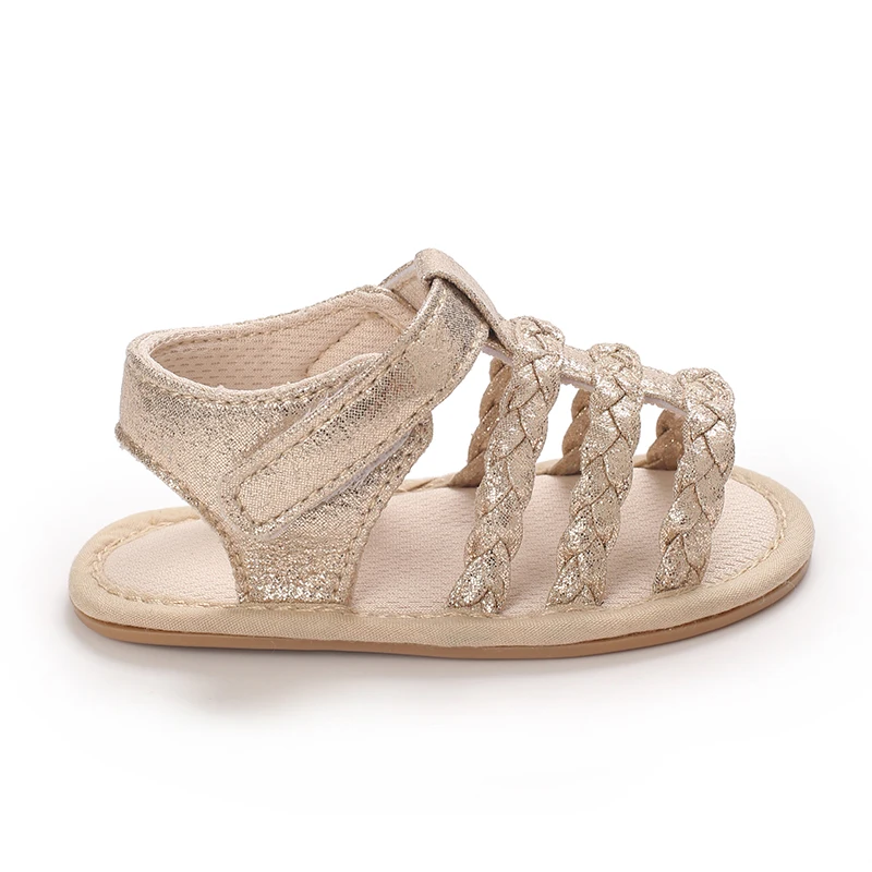 Neue 0-18M Baby Einfarbige Lässige und Bequeme Babysandalen für Mädchen, Atmungsaktive und Leichte Sommer-Sandalen mit Offener Zehenpartie – Detail 9