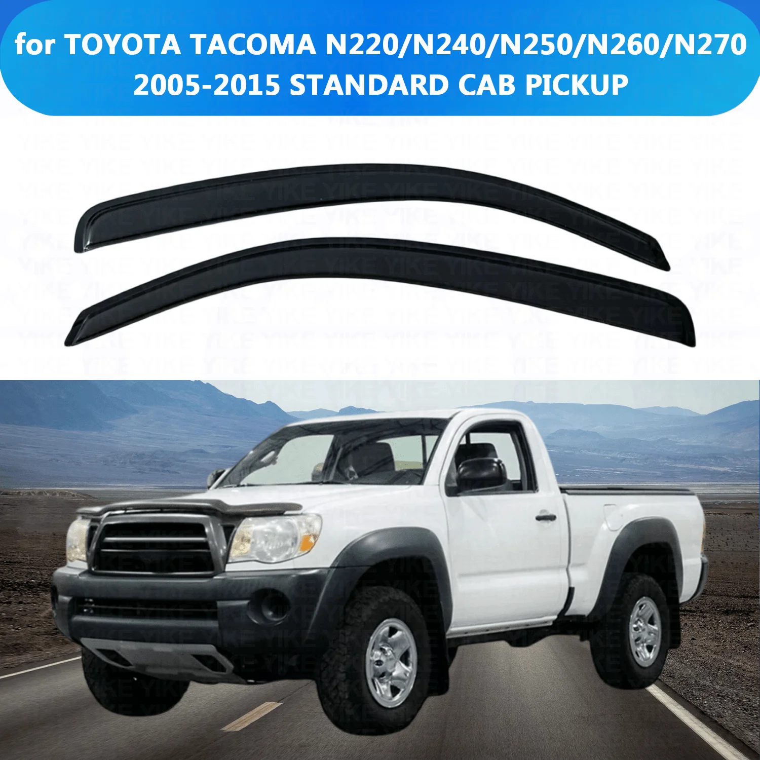 

Window Visor for TOYOTA TACOMA N220/N240/N250/N260/N270 2005-2011 2012 2013 2014 2015 STANDARD CAB PICKUP Wind Deflectors Rain