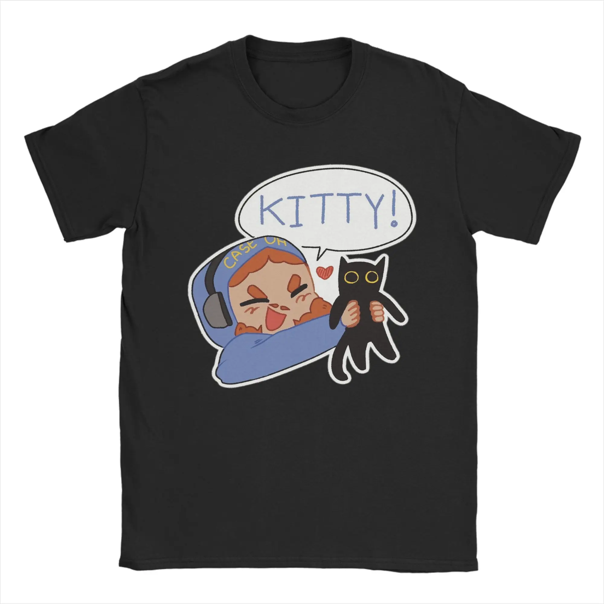 Fashion Caseoh kitty T-Shirts Men Crewneck 100% Cotton T Shirts  Short Sleeve Tee Shirt Plus Size Clothing