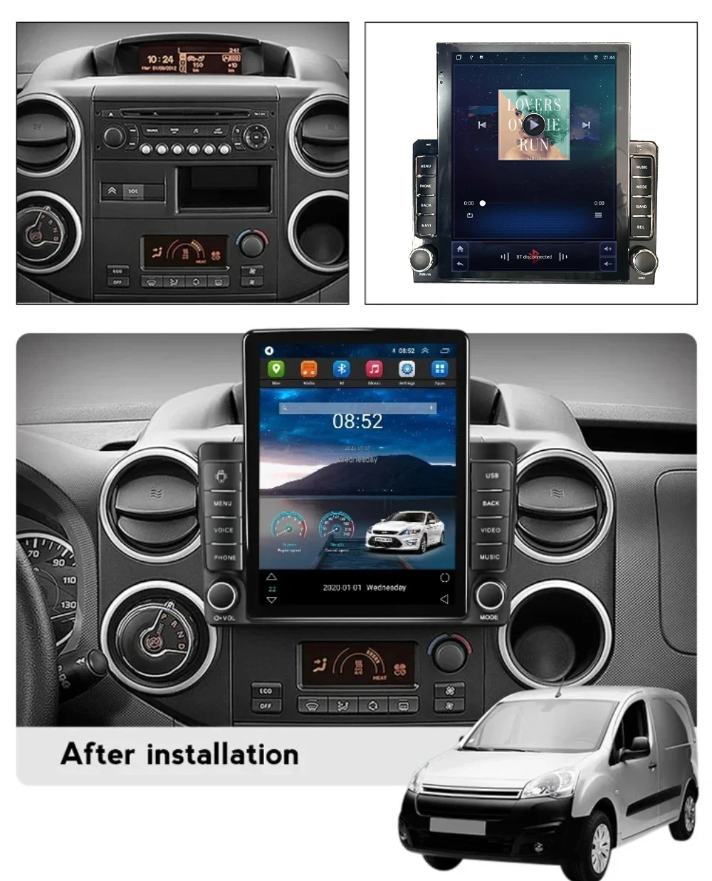 Android Carplay DSP For Citroen Berlingo 2 B9 2008 - 2019 Car Radio Multimedia Video Player Navigation GPS Android No 2din 2 din