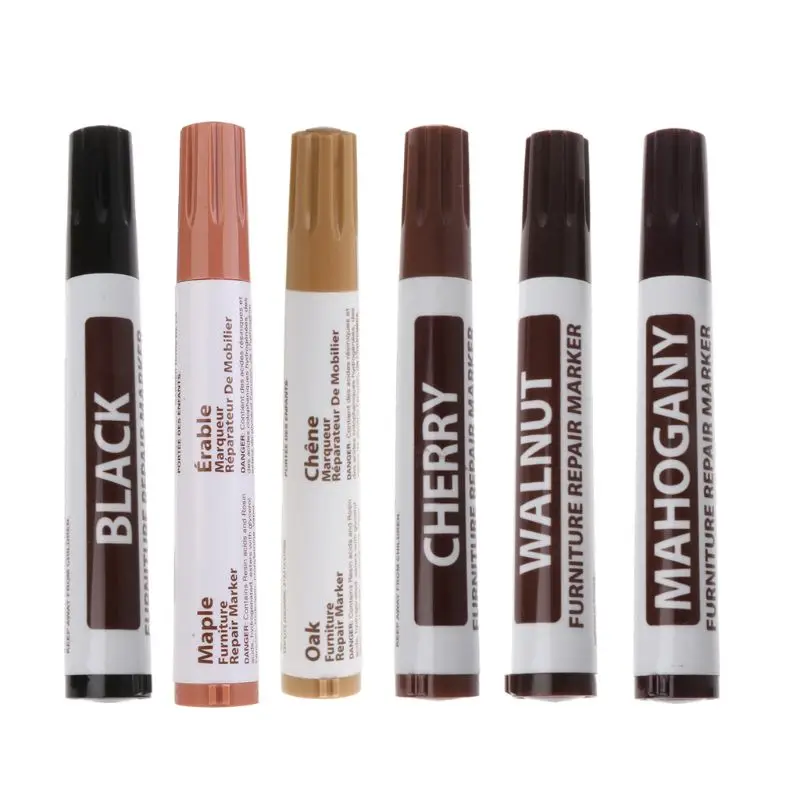 

Wood Stain Touch-Up Marker Wood Furniture & Floor Pens Scratch Repair Marker Wax Sticks For Home, Carpenters