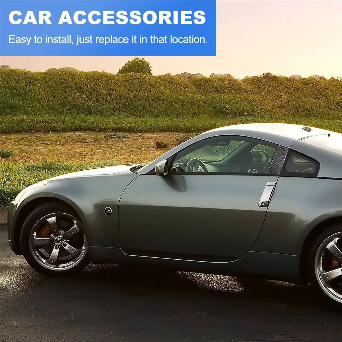 Mega Sale for Nissan 350Z 2003-2009 Carbon Fiber B Pillar Cover Sticker Window Goalpost Decorative Paste Car Accessories