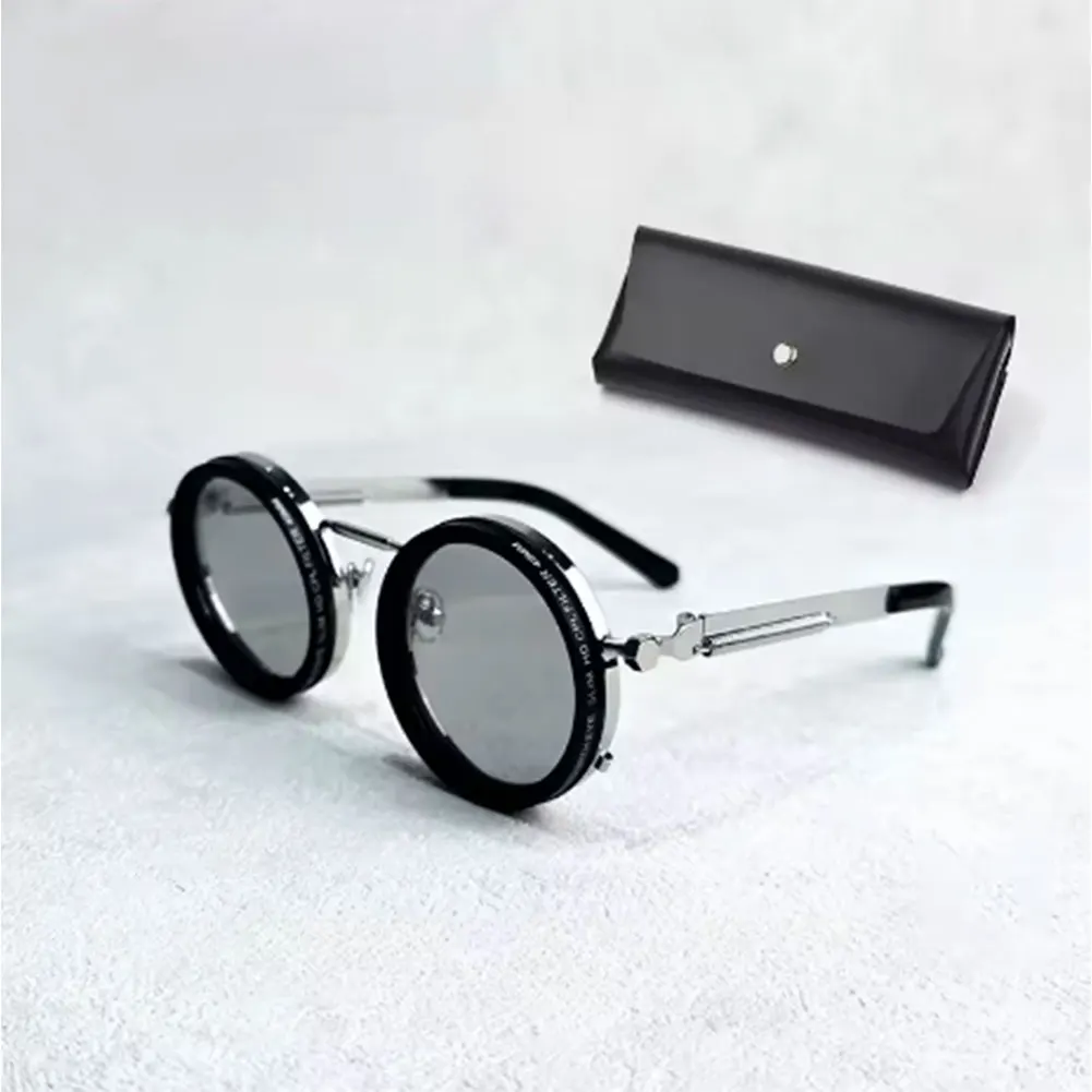نظارات شمسية مستقطبة مستديرة قابلة للتعديل 1-9 مع عدسات مرشح ND ريترو فاسق للنساء والرجال نظارات الصيد للخارجية #2