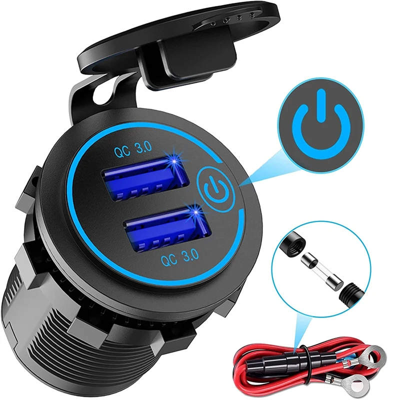 Car Fast Charger QC 3.0 Dual USB Car Phone Charger Fast Charging for iPhone 13 12 Xiaomi Huawei Samsung Quick Charge Car Charger